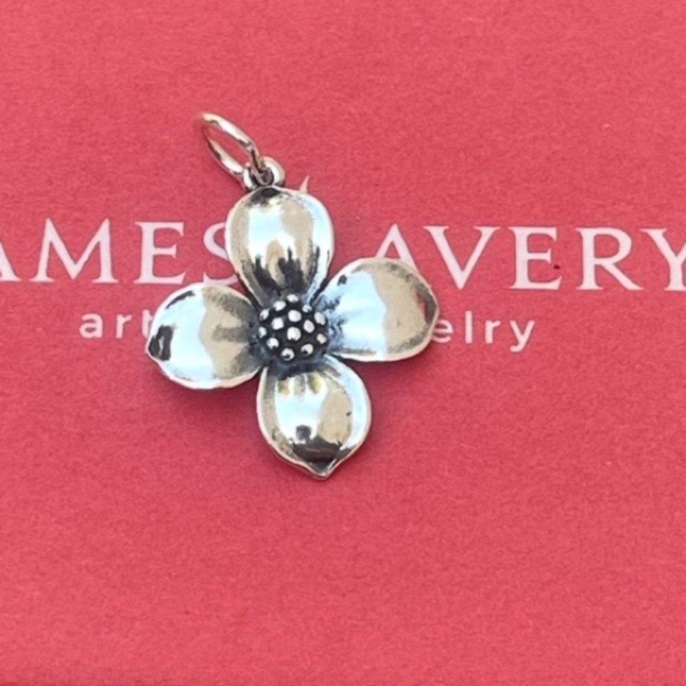James Avery Silver Dogwood  Flower Pendant  - Silver